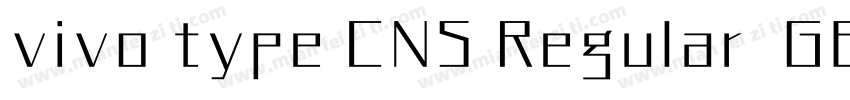 vivo type CNS Regular  GB1 0 GBpc E字体转换